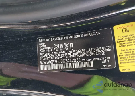 2016 Mini Hardtop Cooper S из США, поврежденный, VIN WMWXP7C53G2A42932